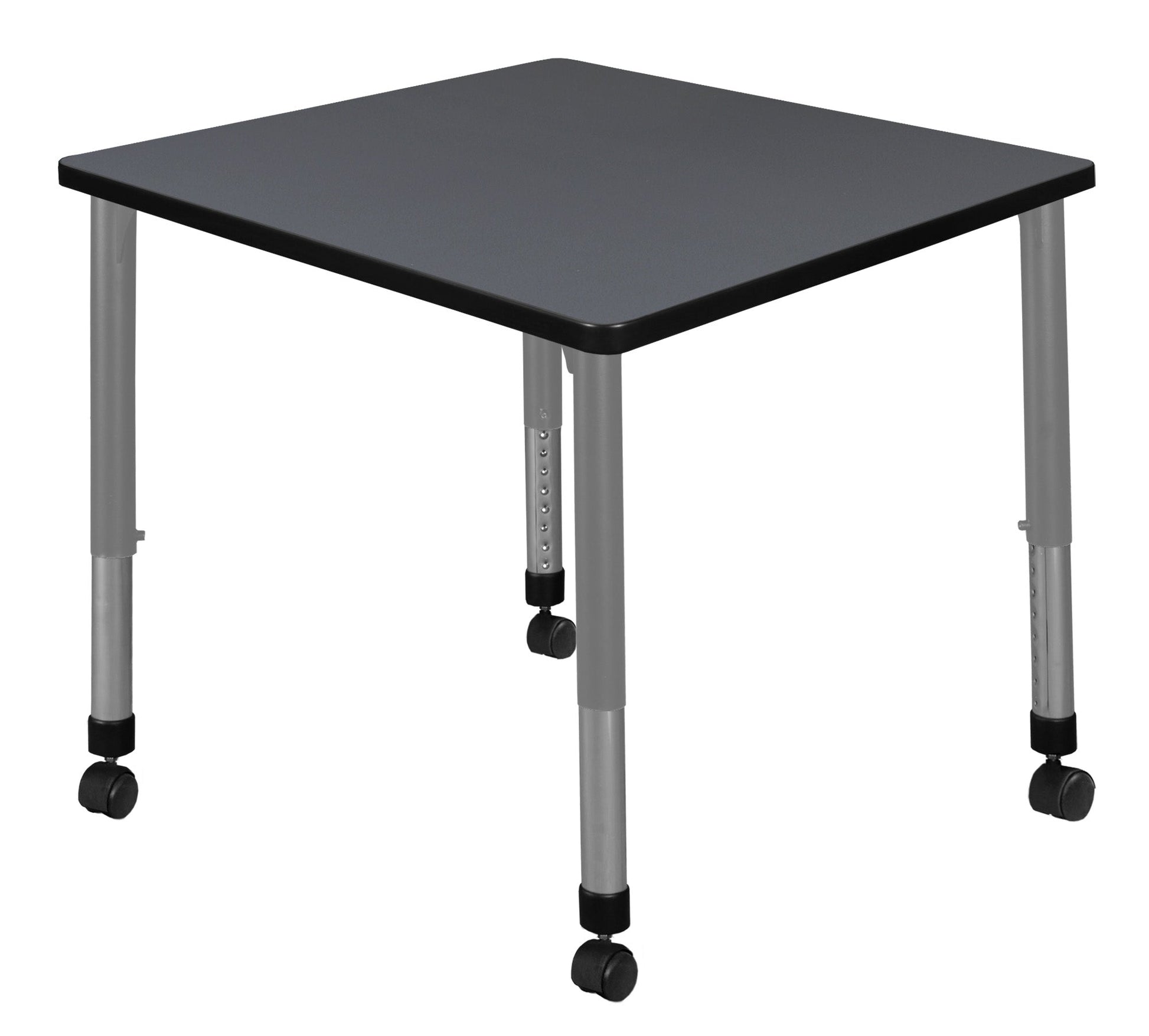 Regency Kee 30 in. Square Height Adjustable Mobile Classroom Activity Table - SchoolOutlet
