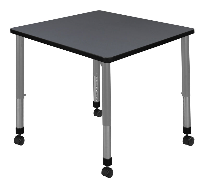 Regency Kee 30 in. Square Height Adjustable Mobile Classroom Activity Table - SchoolOutlet