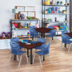 Regency Kee Dynamic Height Adjustable Square Mobile Classroom Activity Table 30