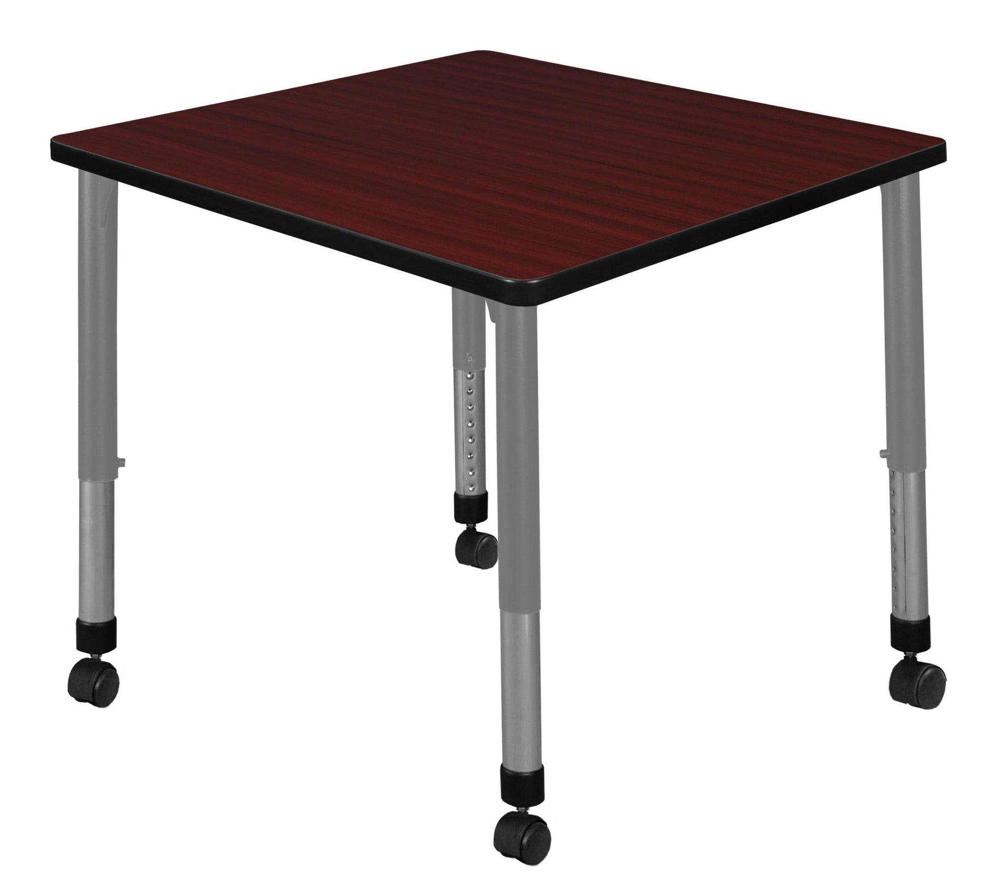 Regency Kee 30 in. Square Height Adjustable Mobile Classroom Activity Table - SchoolOutlet
