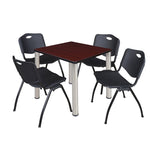 Regency Kee Breakroom Square Table with 4 M Stack Chairs 30