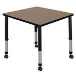 Regency Kee Dynamic Height Adjustable Square Mobile Classroom Activity Table 30