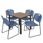 Regency Kee Breakroom Square Table with 4 Zeng Stack Chairs 30