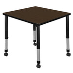 Regency Kee Dynamic Height Adjustable Square Mobile Classroom Activity Table 30