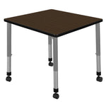 Regency Kee Dynamic Height Adjustable Square Mobile Classroom Activity Table 30