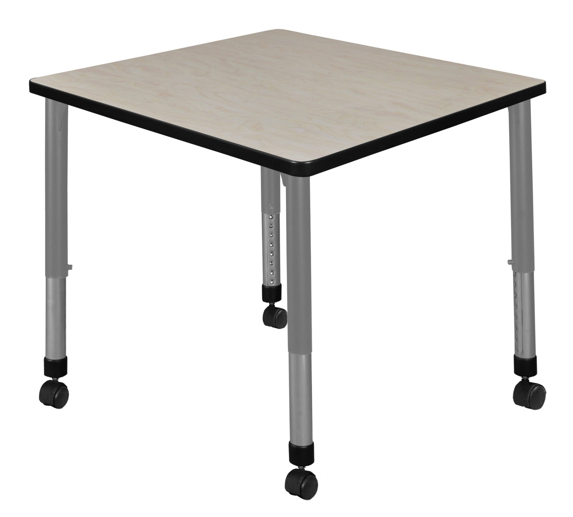 Regency Kee 30 in. Square Height Adjustable Mobile Classroom Activity Table - SchoolOutlet