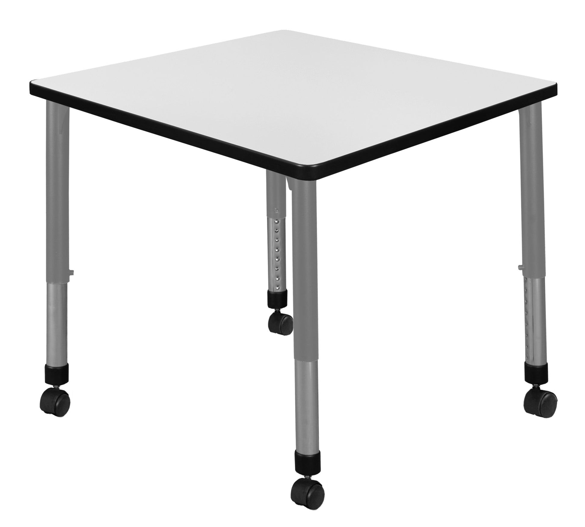 Regency Kee 30 in. Square Height Adjustable Mobile Classroom Activity Table - SchoolOutlet