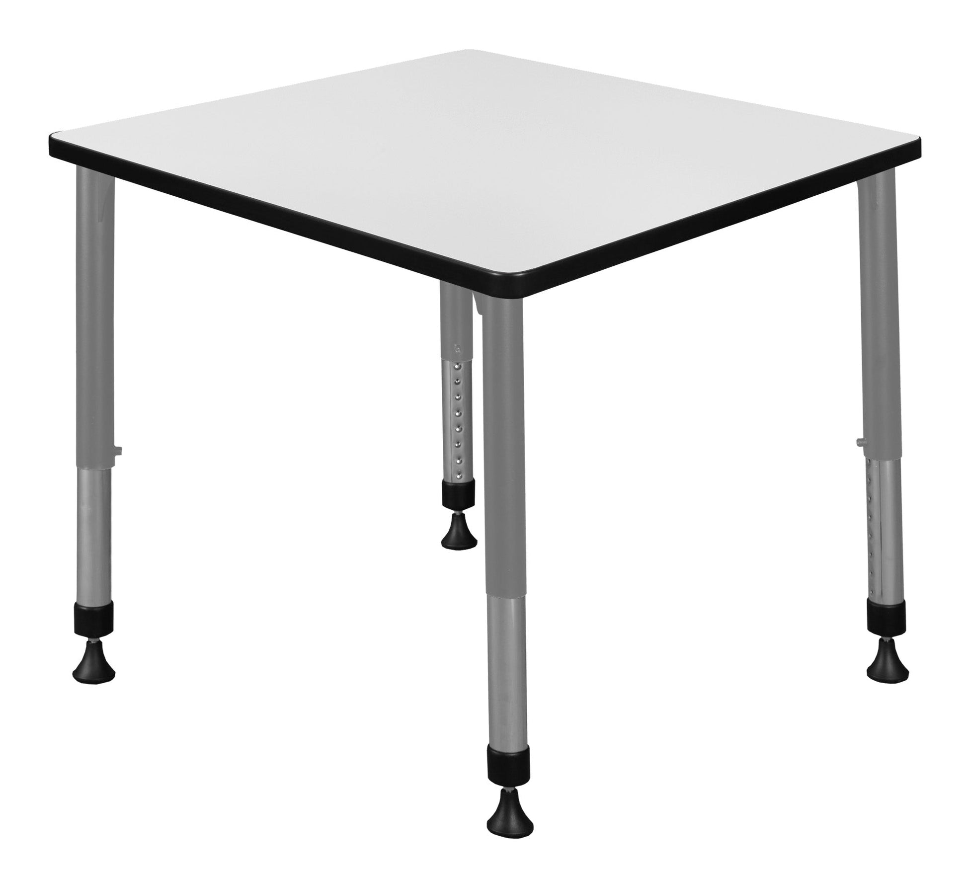 Regency Kee 30 in. Square Height Adjustable Mobile Classroom Activity Table - SchoolOutlet