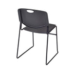 Regency Cain Round X - Base Breakroom Table with 4 Zeng Stack Chairs 30