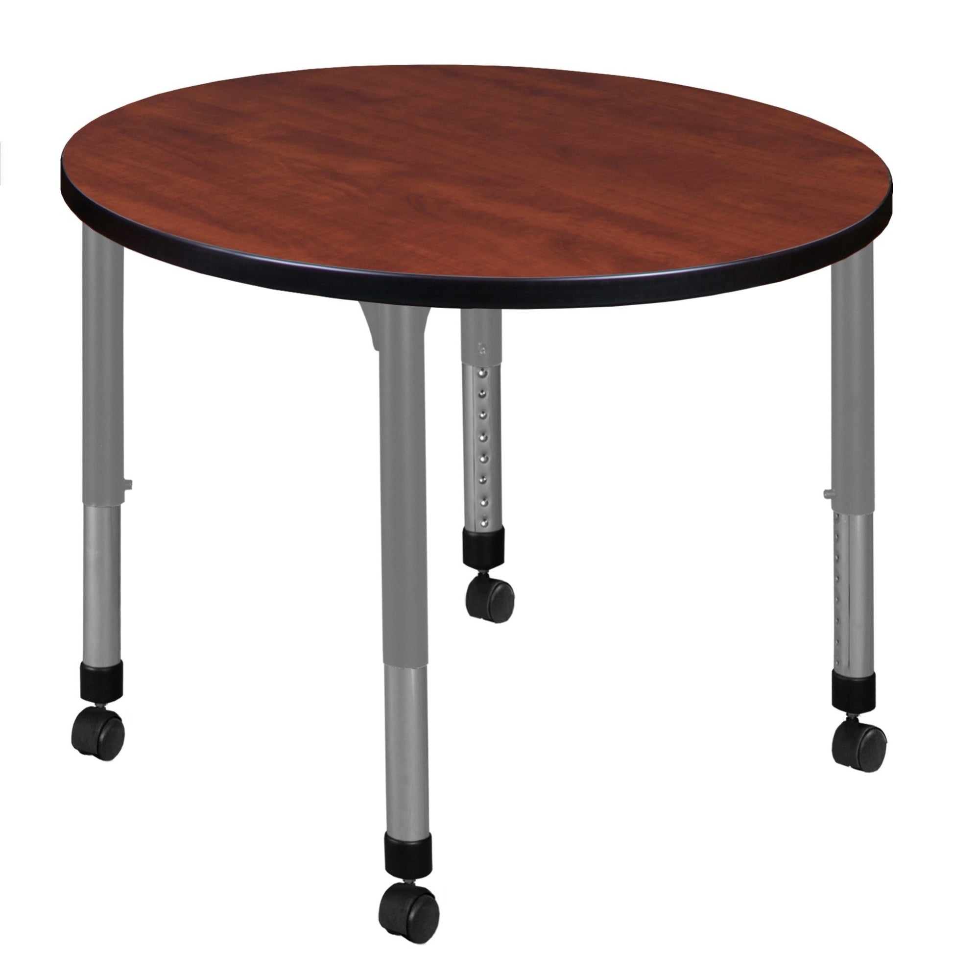 Regency Kee 30 in. Round Height Adjustable Mobile Classroom Activity Table - SchoolOutlet