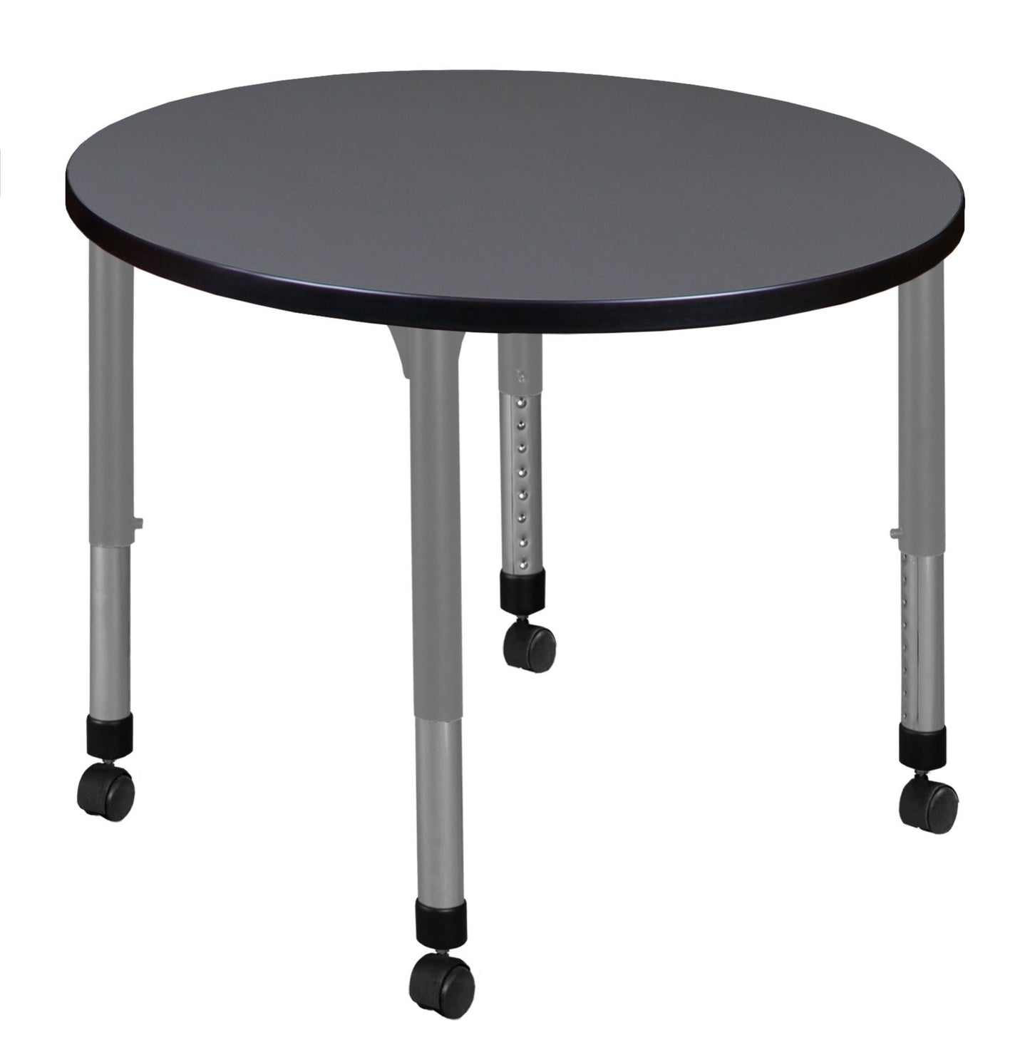 Regency Kee 30 in. Round Height Adjustable Mobile Classroom Activity Table - SchoolOutlet