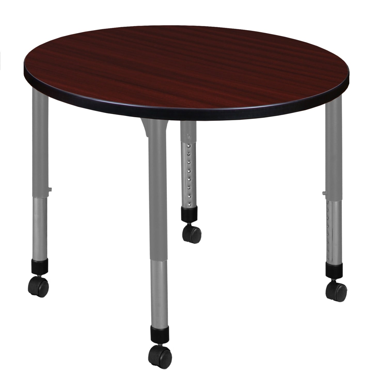 Regency Kee 30 in. Round Height Adjustable Mobile Classroom Activity Table - SchoolOutlet