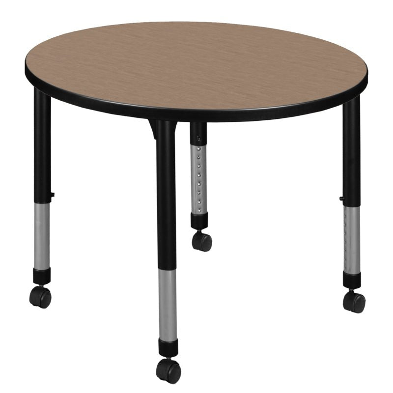 Regency Kee Round Mobile Adjustable Classroom Activity Table 30" W x 30" D x 23 - 34H" (REG - TB30R - C) - SchoolOutlet