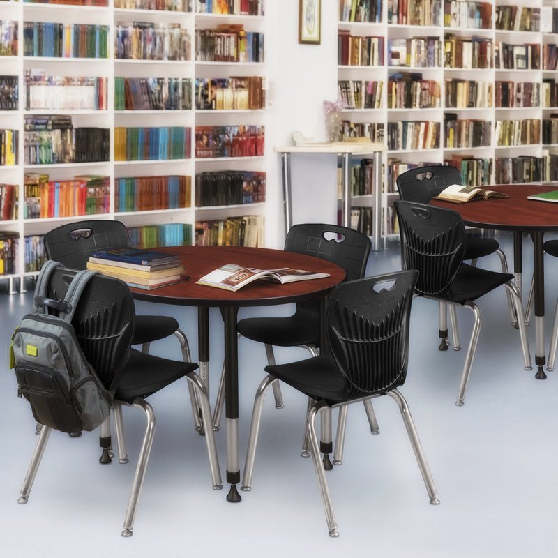 Regency Kee Round Mobile Adjustable Classroom Activity Table 30" W x 30" D x 23 - 34H" (REG - TB30R - C) - SchoolOutlet