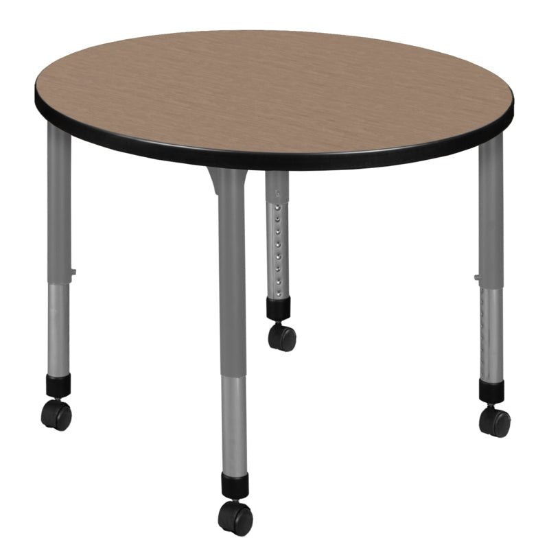 Regency Kee Round Mobile Adjustable Classroom Activity Table 30" W x 30" D x 23 - 34H" (REG - TB30R - C) - SchoolOutlet