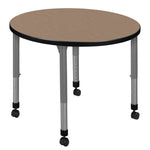 Regency Kee Round Mobile Adjustable Classroom Activity Table 30