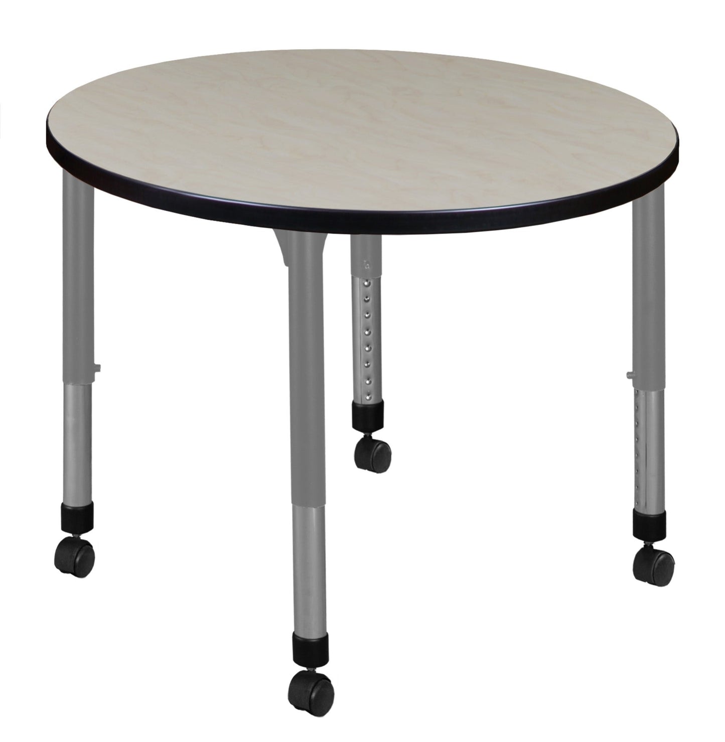 Regency Kee 30 in. Round Height Adjustable Mobile Classroom Activity Table - SchoolOutlet