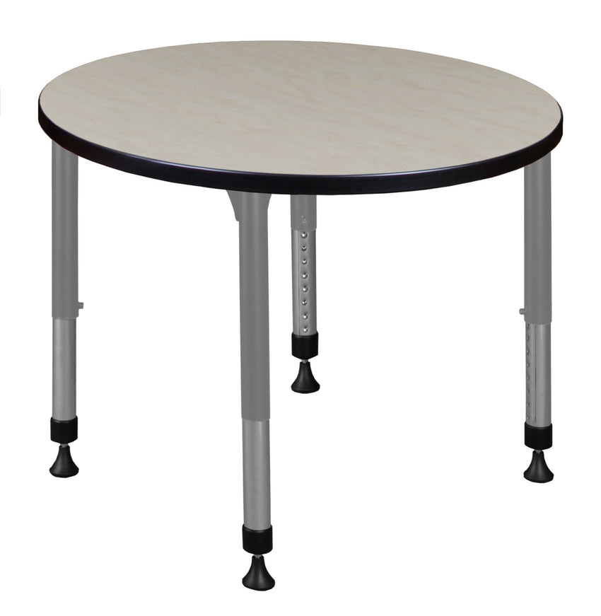 Regency Kee 30 in. Round Height Adjustable Mobile Classroom Activity Table - SchoolOutlet
