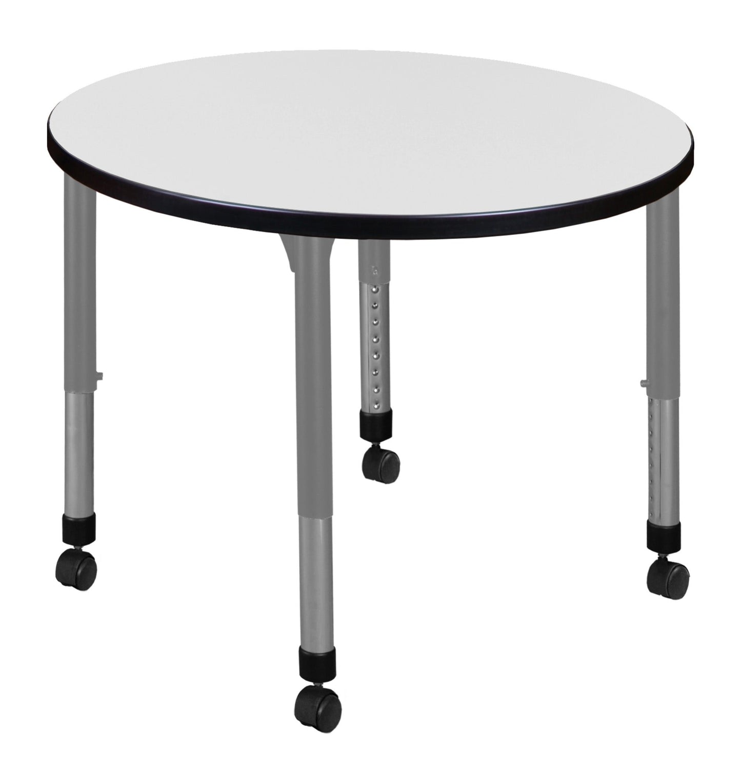 Regency Kee 30 in. Round Height Adjustable Mobile Classroom Activity Table - SchoolOutlet