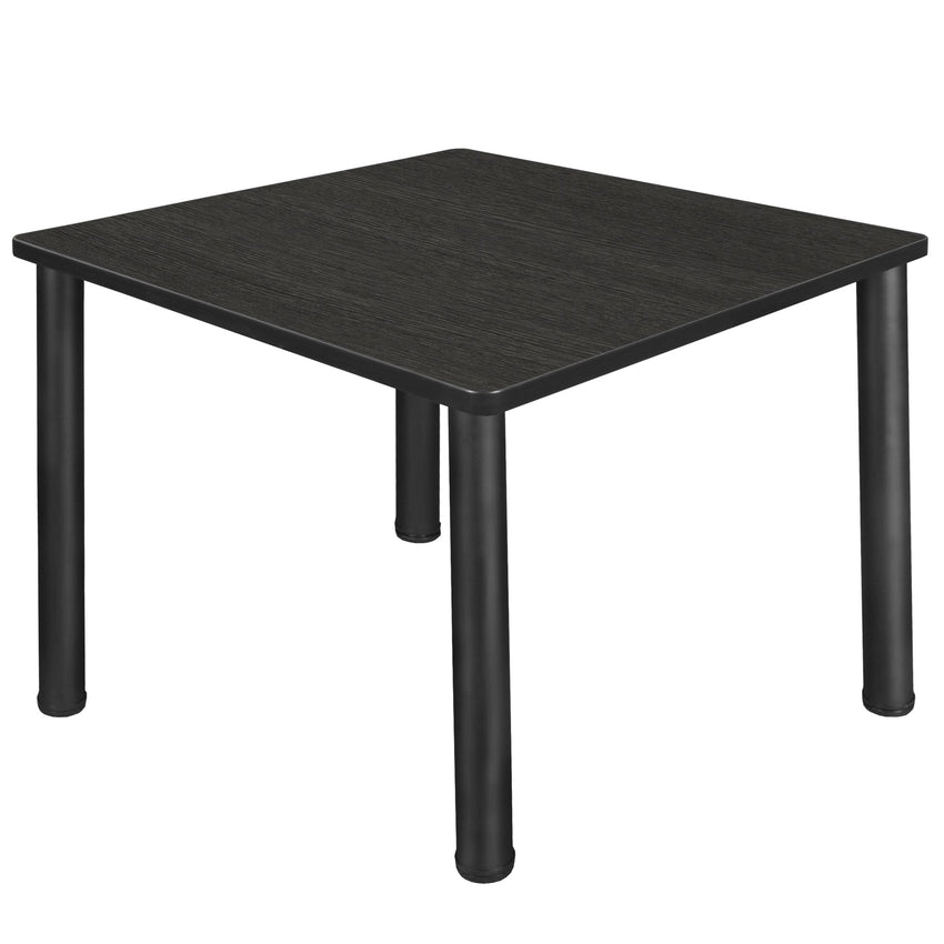 Regency Kee 36 in. Medium Square Breakroom Table - Ash Grey Top, Black Legs - SchoolOutlet