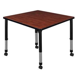 Regency Kee Mobile Adjustable Classroom Square Activity Table 36" W x 36" D x 23-34"H (REG-TB3636-C)