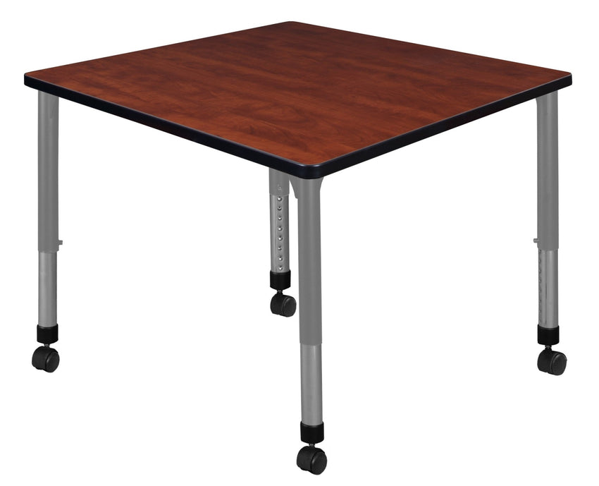 Regency Kee 36 in. Square Height Adjustable Mobile Classroom Activity Table - SchoolOutlet