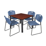 Regency Kee Versatile Breakroom Table and Zeng Stack Chairs 36