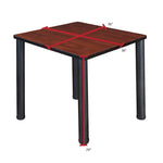 Regency Kee Professional Square Breakroom Table and 4 M Stack Chairs 36