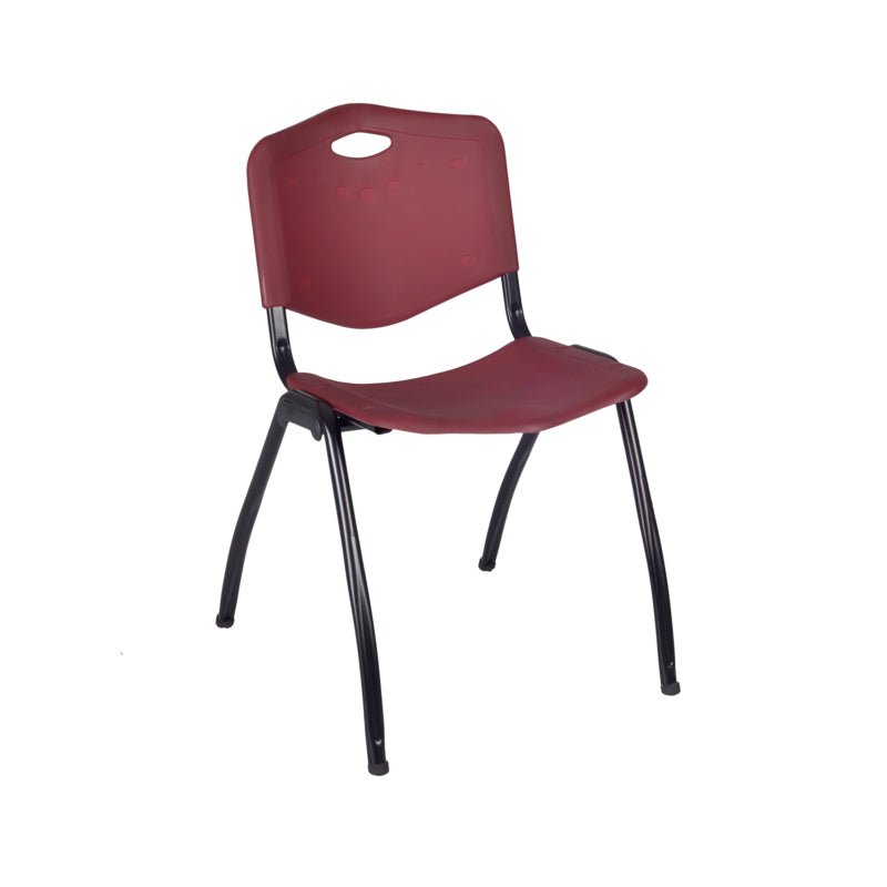 Regency Kee Professional Square Breakroom Table and 4 M Stack Chairs 36" W x 36" D x 29" H (REG - TB3636P - 47) - SchoolOutlet