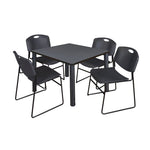 Regency Kee Versatile Breakroom Table and Zeng Stack Chairs 36