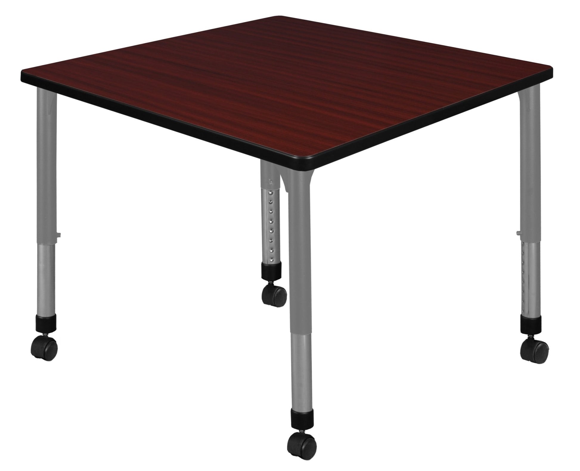 Regency Kee 36 in. Square Height Adjustable Mobile Classroom Activity Table - SchoolOutlet