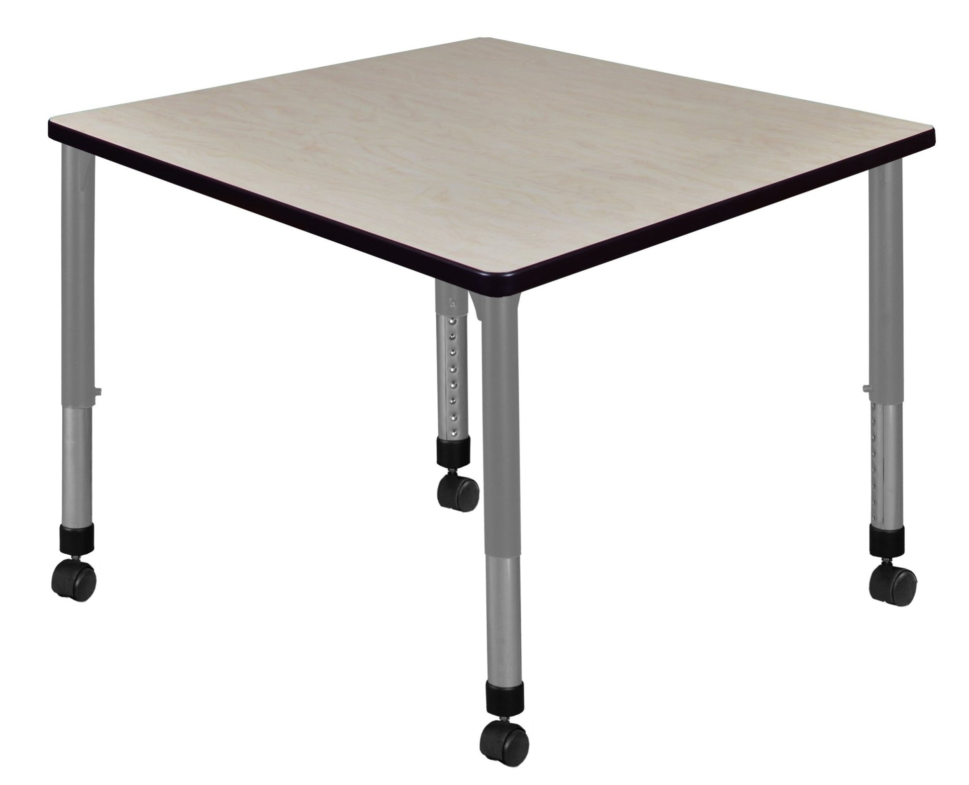 Regency Kee 36 in. Square Height Adjustable Mobile Classroom Activity Table - SchoolOutlet