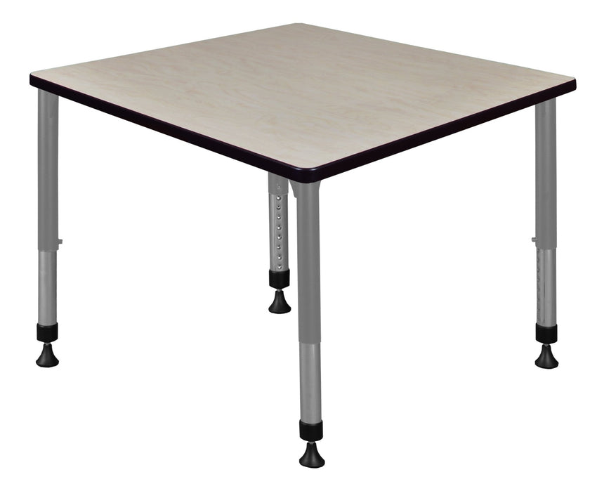 Regency Kee 36 in. Square Height Adjustable Mobile Classroom Activity Table - SchoolOutlet