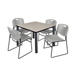Regency Kee Versatile Breakroom Table and Zeng Stack Chairs 36