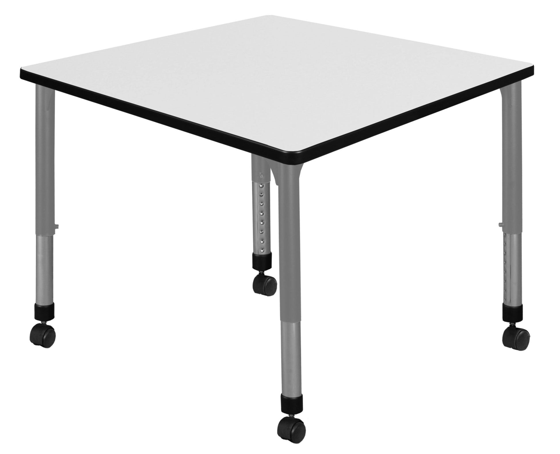 Regency Kee 36 in. Square Height Adjustable Mobile Classroom Activity Table - SchoolOutlet