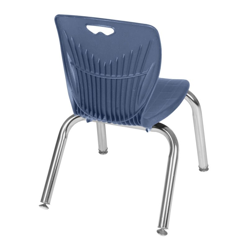Regency Kee 36 in. Round Adjustable Classroom Table & 4 Andy 12 in. Stack Chairs - SchoolOutlet