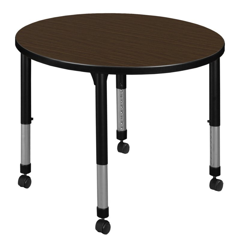 Regency Kee Round Mobile Height Adjustable Classroom Table 30"W x 30"D x 23" - 34"H (REG - TB36R) - SchoolOutlet