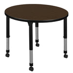 Regency Kee Round Mobile Height Adjustable Classroom Table 30