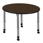 Regency Kee Round Mobile Height Adjustable Classroom Table 30