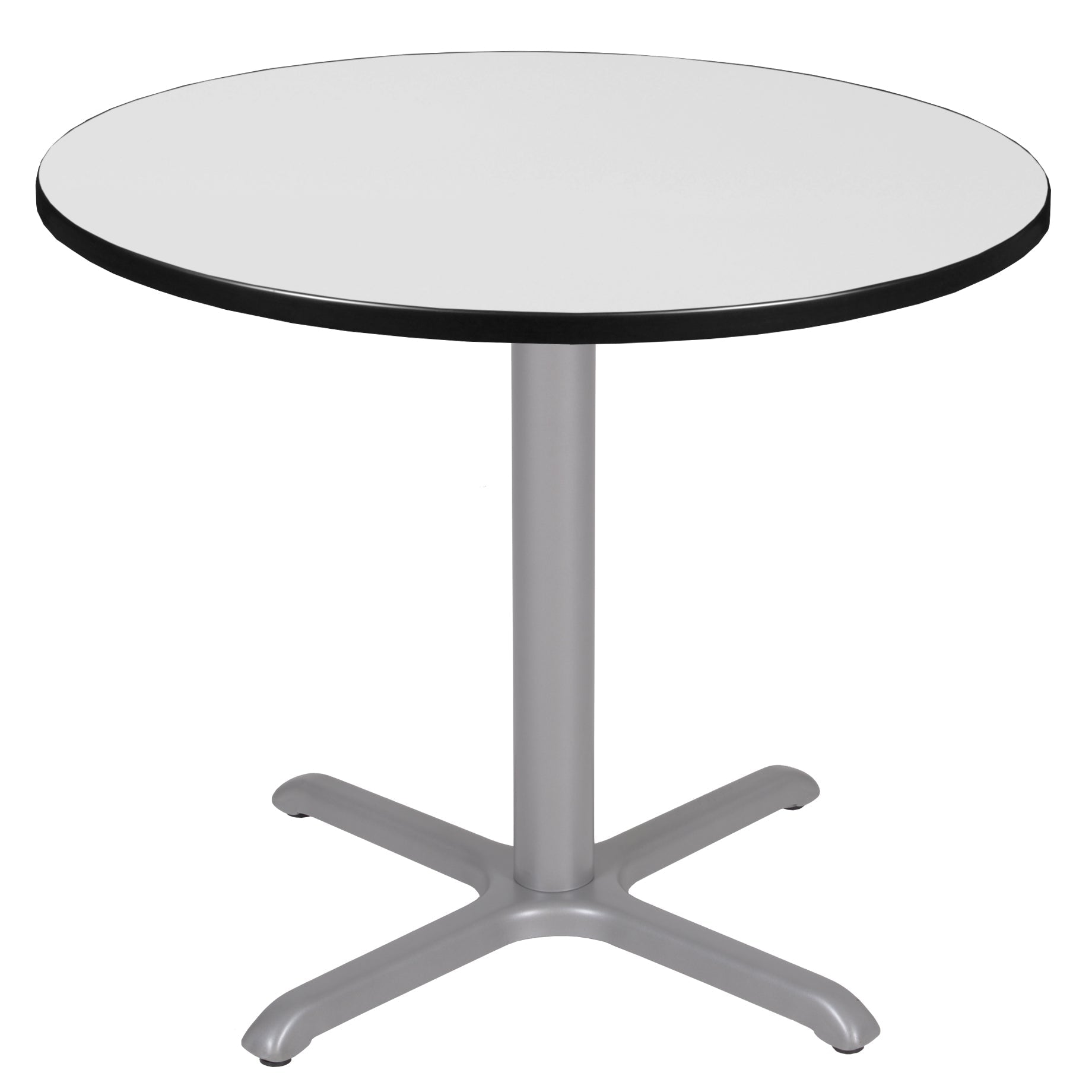 Regency Cain 36 in. Medium Round X - Base Breakroom Table - SchoolOutlet