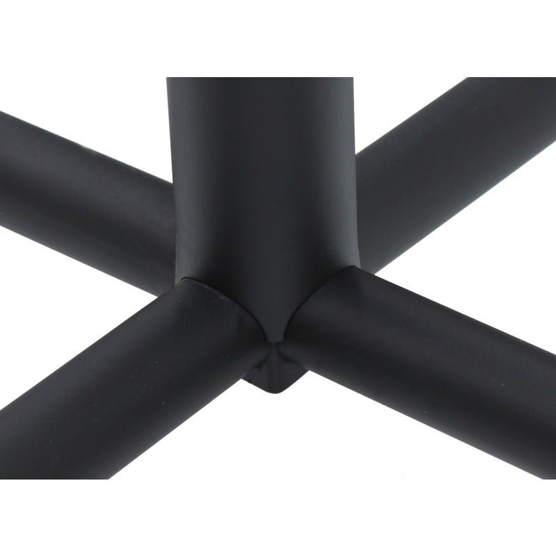 Regency Kobe Square X - Base Breakroom Table with 4 Black Restaurant Stack Chairs 42"W x 42"D x 29"H (REG - TB4242 - 29) - SchoolOutlet