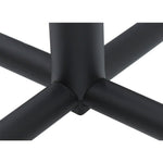 Regency Kobe Square X - Base Breakroom Table with 4 Black Restaurant Stack Chairs 42