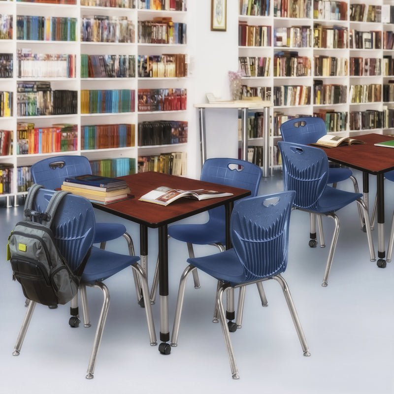Regency Kee Square Height Adjustable Mobile Classroom Activity Table 42"W x 42"D x 23" - 34"H (REG - TB4242) - SchoolOutlet