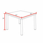 Regency Kee Square Breakroom Table with Post Legs and 4 M Stack Chairs 42