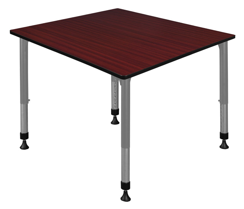 Regency Kee 42 in. Square Height Adjustable Mobile Classroom Activity Table - SchoolOutlet