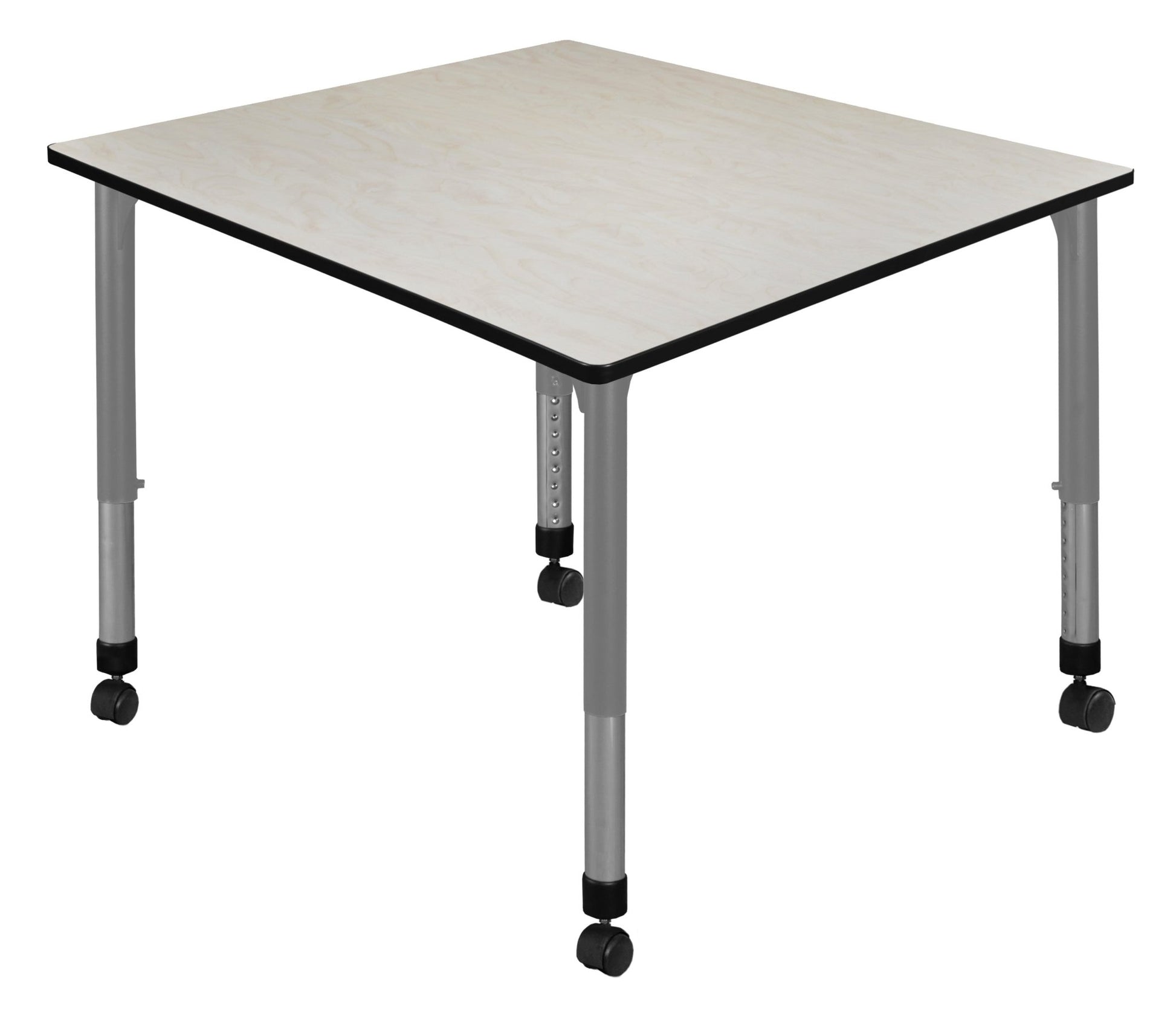 Regency Kee 42 in. Square Height Adjustable Mobile Classroom Activity Table - SchoolOutlet