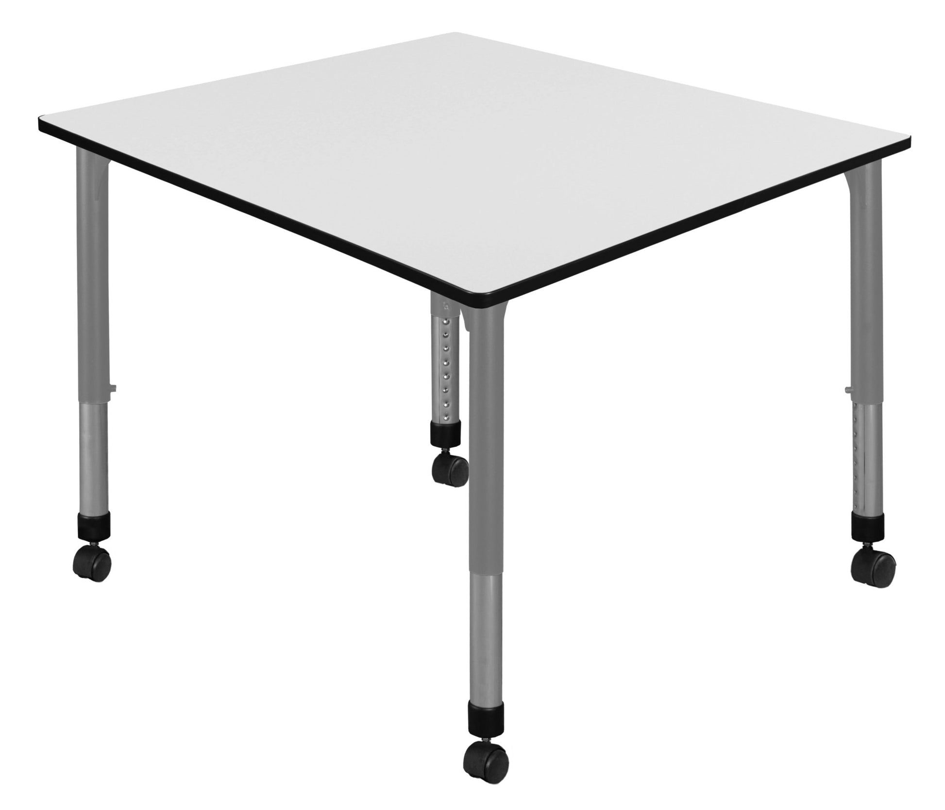 Regency Kee 42 in. Square Height Adjustable Mobile Classroom Activity Table - SchoolOutlet