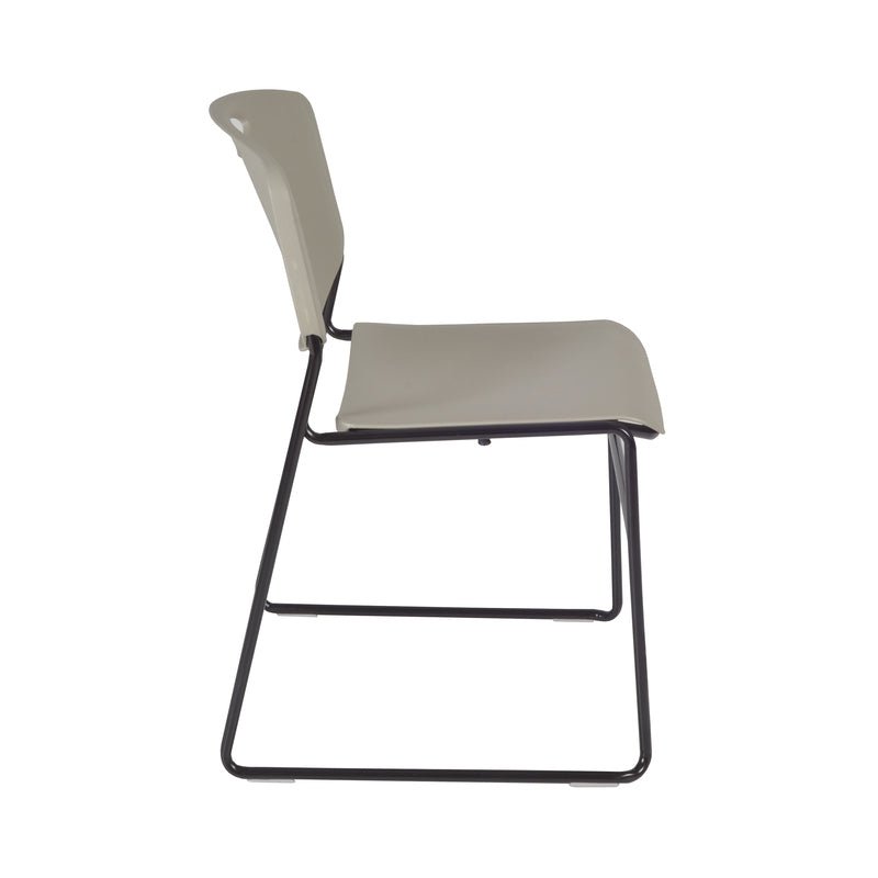 Regency Cain Round Breakroom Table with X - Base and 4 Zeng Stack Chairs 42"W x 42"D x 29"H (REG - TB42R - 44) - SchoolOutlet