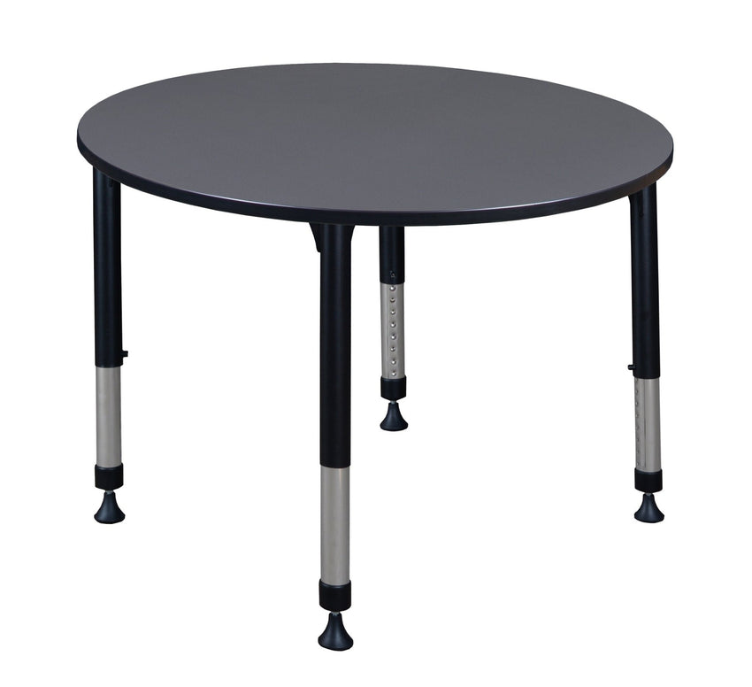 Regency Kee 42 in. Round Height Adjustable Mobile Classroom Activity Table - SchoolOutlet