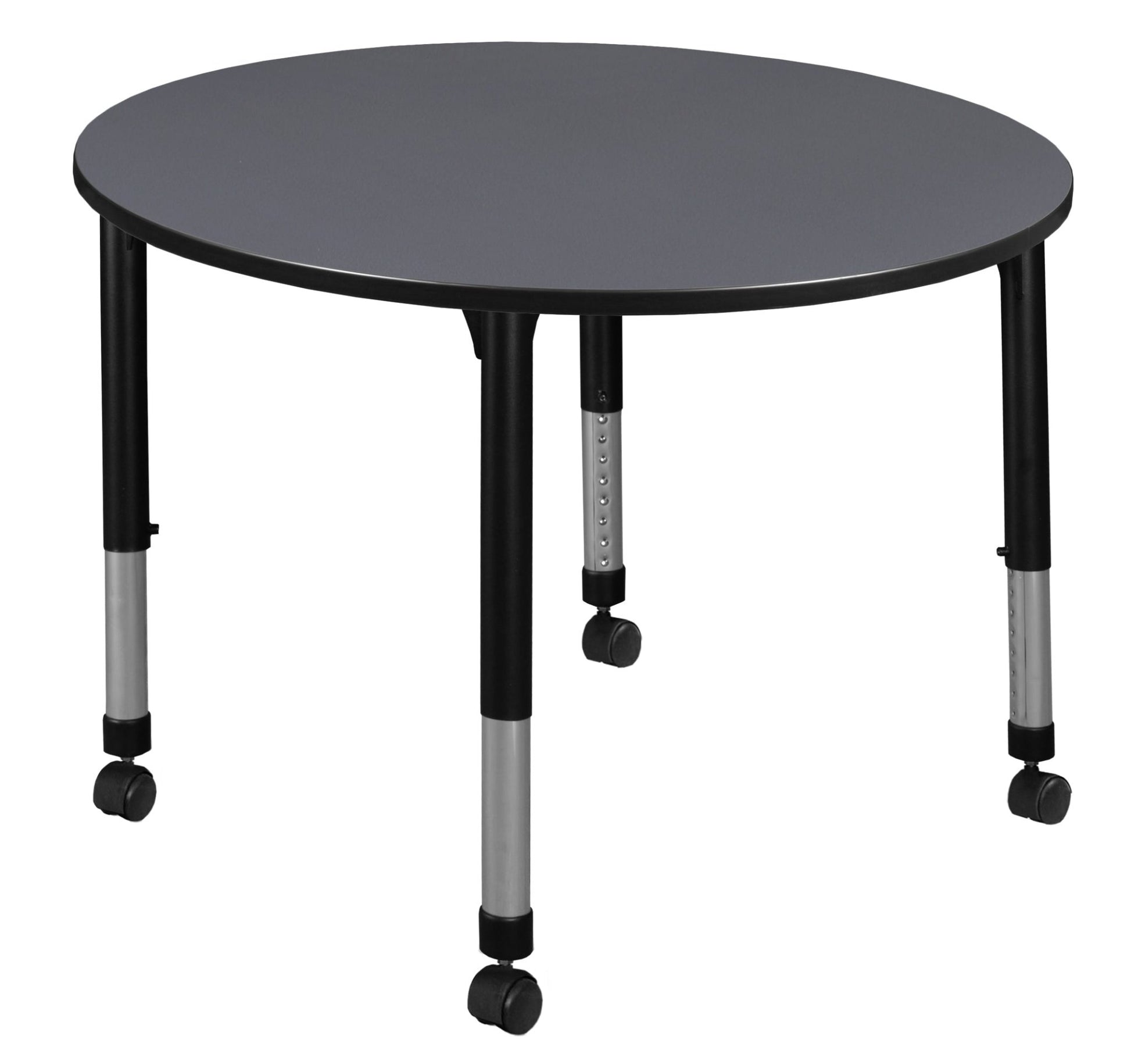 Regency Kee 42 in. Round Height Adjustable Mobile Classroom Activity Table - SchoolOutlet